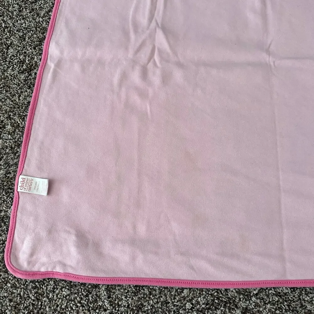CARTER'S - Child of Mine Baby Blanket pink Green monkey